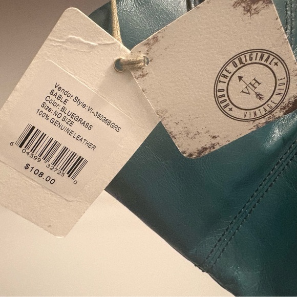 HOBO Turquoise Leather Wristlet with Ring Handle - Picture 2 of 5